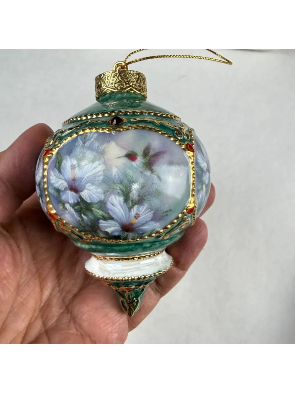 Vintage 1998 Lena Liu's Ornaments Ruby Throated and Anna's Hummingbird